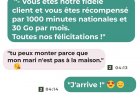 La blague la plus cool | "Vous êtes notre fidèle client et vous êtes recompensé par 1000 minutes nationales et 30Go par mois. Toutes nos félicitations !"
