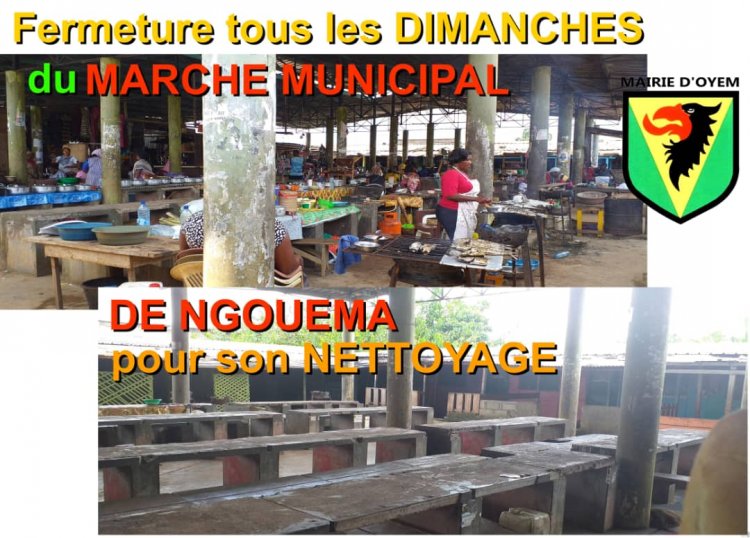 Hygiène et salubrité du marché Central d’Oyem : Le grand marche de Ngouéma désormais ferme au public les dimanches