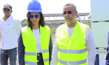 Gabriel Tchango et Virginie Eteno visitent les chantiers RSE du Président Ali Bongo Ondimba dans l'Ogooué-Maritime