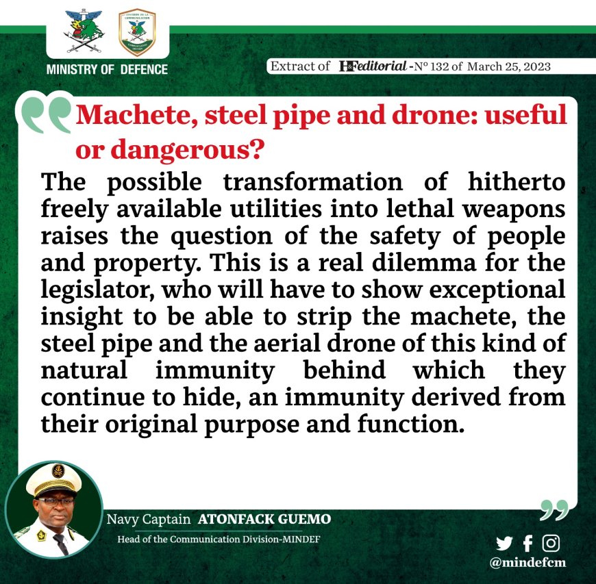 Machete, steel pipe and drone: useful or dangerous ?