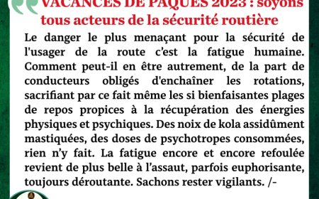 Vacances de Pâques 2023: soyons tous acteurs de la sécurité routière