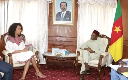 Audience au MINSANTÉ : le Dr MANAOUDA Malachie reçoit Elisabeth TCHOUNGUI