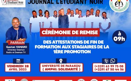 Bénin - Université de Parakou  : la première cohorte du Journal L'étudiant Noir désormais sur le marché de l'emploi