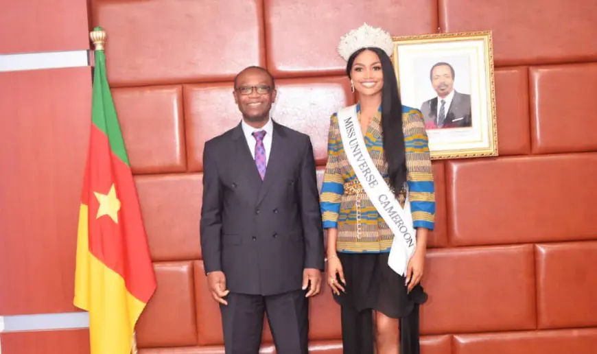 Minpmeesa: Audience accordée a madame Ndoun Issie Marie Princesse (Miss Cameroun 2023)