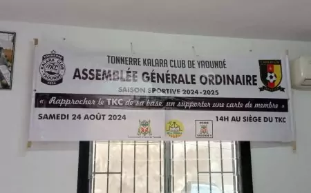 Assemblée Générale du TKC de Yaoundé : Travail acharné et bonne gouvernance, idéaux prônés pour la réussite de la saison du club par l'équipe dirigeante.
