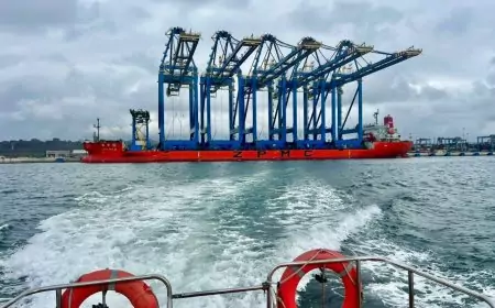 Transport maritime : le quai, phase 2 du PAK réceptionne son  premier navire