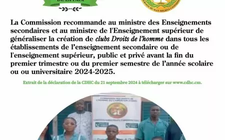 Journée internationale de la paix : la déclaration de la CDHC