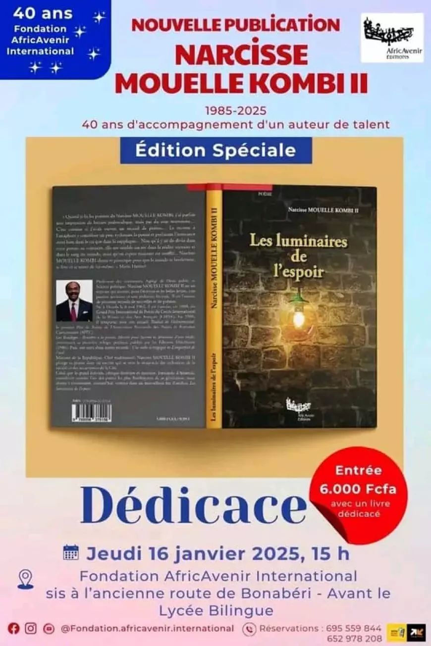 “Les luminaires de l’espoir” : l’incroyable poésie du Pr Narcisse Mouelle Kombi II