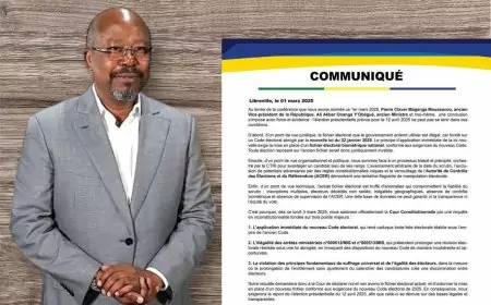 Gabon - BILIE BY NZE : « l'élection présidentielle prévue pour le 12 avril 2025 ne peut pas se tenir dans ces conditions.»