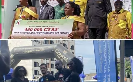 7ème étape du 21ème Tour cycliste international du Cameroun : les vainqueurs de la "kermesse" primés malgré l'annulation du critérium