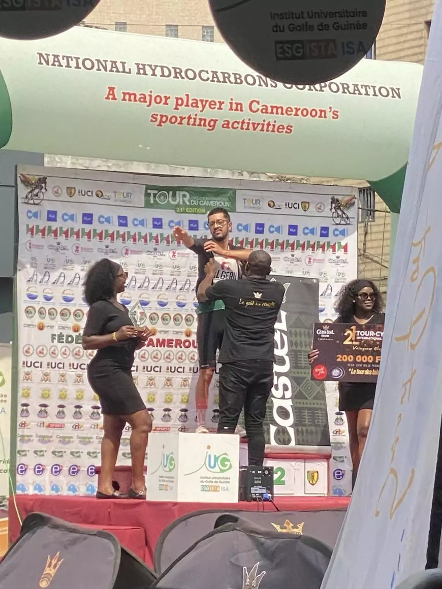 7ème étape du 21ème Tour cycliste international du Cameroun : les vainqueurs de la "kermesse" primés malgré l'annulation du critérium