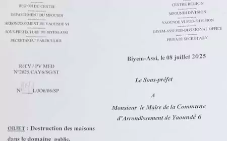 Yaoundé 6: Le sous-préfet défie Paul Biya et sabote le plan d’urgence présidentiel