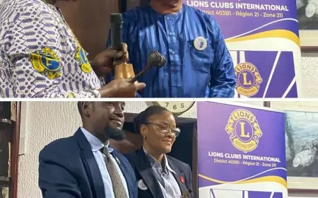 District 403B1 du Lions Clubs International : une passation vibrante au Lions Club Saphir et au Leo Club Douala Horizon