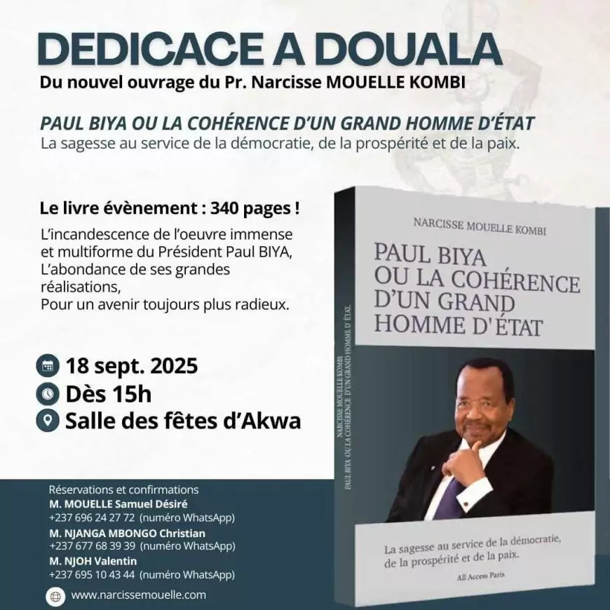 Sagesse au service du Cameroun : une ode littéraire du Pr Narcisse Mouelle Kombi à la vision de Paul Biya, publiée