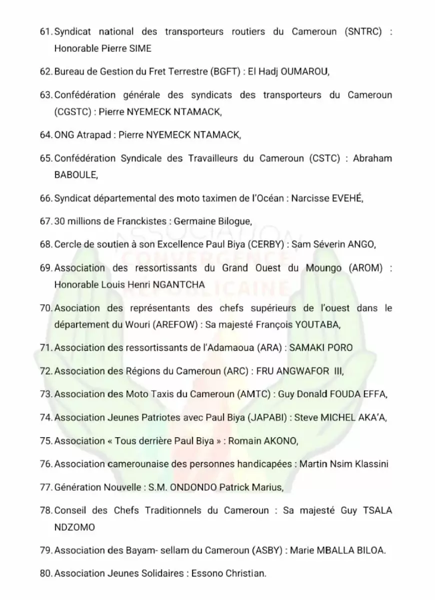 Présidentielle 2025 au Cameroun : Le G80 officialise son soutien à Paul Biya et fait définitivement pencher l’élection en sa faveur