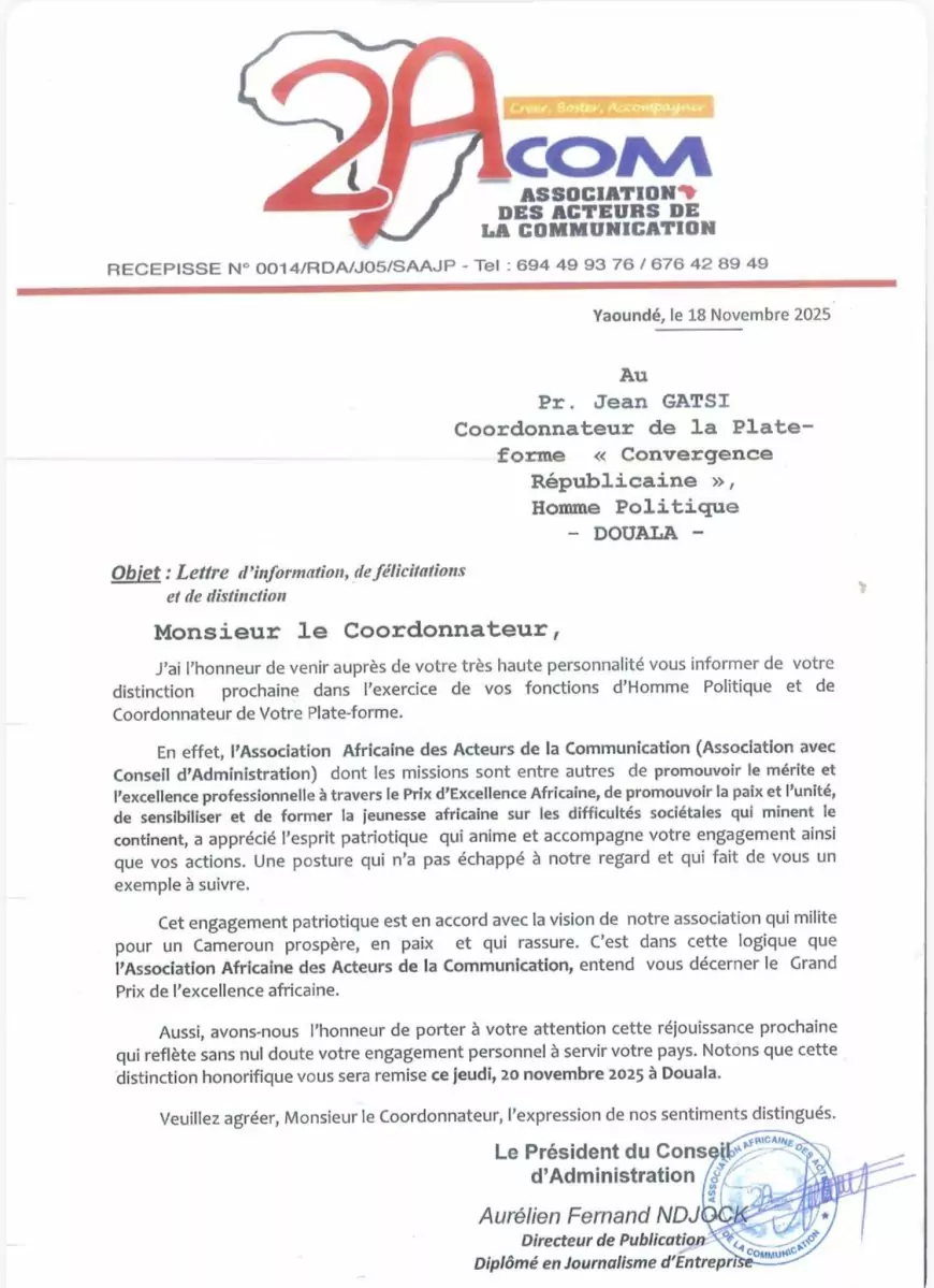 Excellence : le professeur Jean Gatsi plébiscité à l’unanimité par 55 journalistes africains