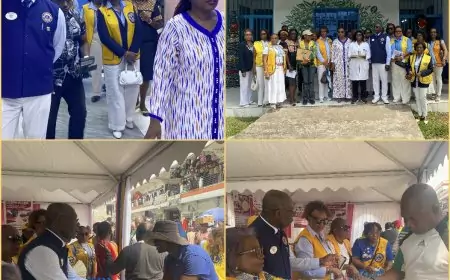 Le gouverneur du District 403B1 du Lions Clubs International multiplie les actions à Douala : visite à Laquintinie et distribution de repas à New-Bell