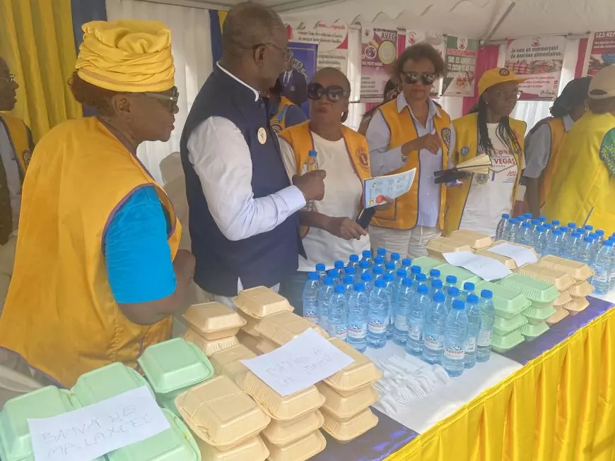 Le gouverneur du District 403B1 du Lions Clubs International multiplie les actions à Douala : visite à Laquintinie et distribution de repas à New-Bell
