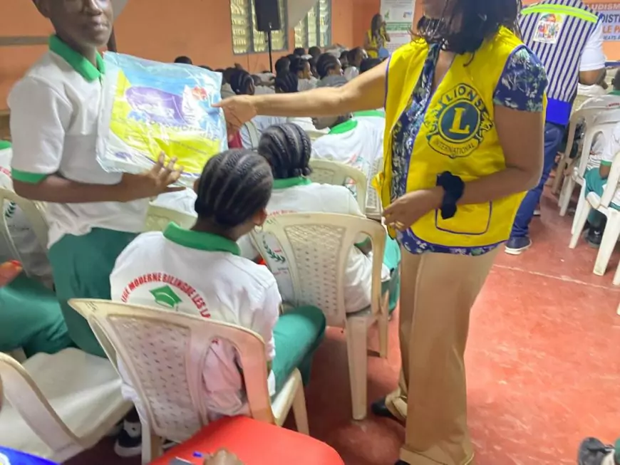 Paludisme au Cameroun : les Lions clubs des Régions 21 et 22 sensibilisent et distribuent des moustiquaires aux élèves du Collège les Lauréats à Douala