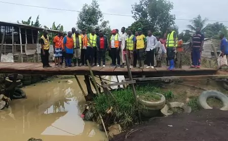 Ngodi-Bakoko : un pont provisoire soulage les populations de Songa-Boko et l'île de la Paix