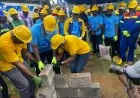 Japoma au Cameroun : pose de la première pierre du futur laboratoire de diagnostic biomédical de l’Hôpital de district
