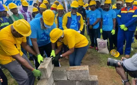 Japoma au Cameroun : pose de la première pierre du futur laboratoire de diagnostic biomédical de l’Hôpital de district