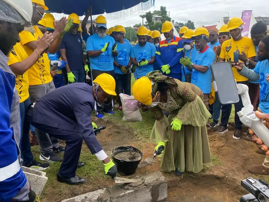 Japoma au Cameroun : pose de la première pierre du futur laboratoire de diagnostic biomédical de l’Hôpital de district