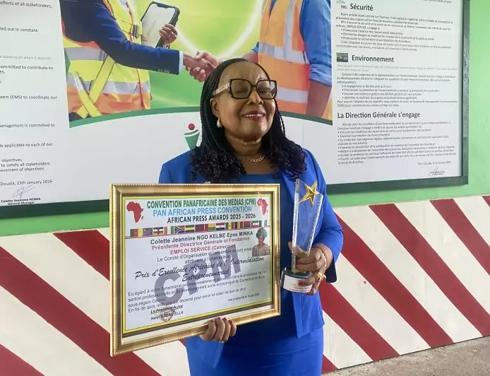 Le Directeur Général d’Emploi Service S.A distingué à Douala : Colette Jeannine Minka reçoit un prix d’excellence et trace de nouvelles ambitions