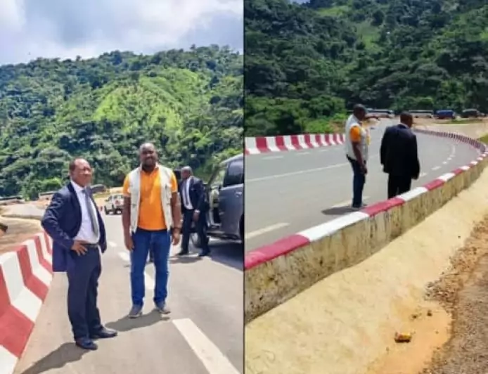 Falaise de Dschang : le Ministre des Travaux publics prépare la mise en circulation de l'ouvrage.