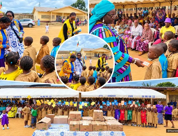 Souza Gare au Cameroun : un don du Lions Clubs Douala Candle de 873 805 FCFA en fournitures pour 577 élèves